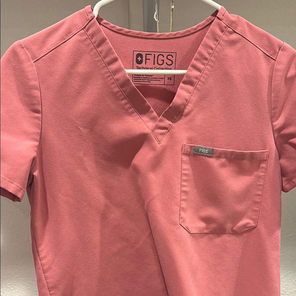 FIGS Pink Scrub Top